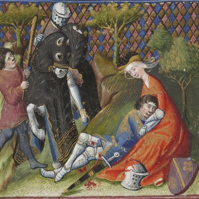 Ladomas blessé (Lancelot du lac, Ms Fr118) - M. des cleres femmes