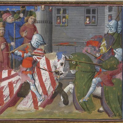 Lancelot champion de Guenièvre (Lancelot du lac, Ms Fr118) - M des cleres femmes