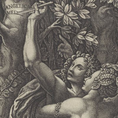 Angélique et Médor - Giorgio Ghisi d’après Teodoro