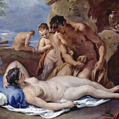Nymphe endormie que regardent deux satyres - Sebastiano Ricci