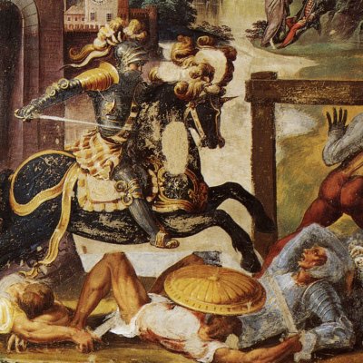 Roger s’enfuit du château d’Alcine - Niccolò dell’Abate