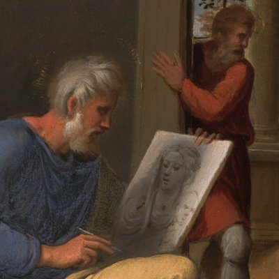 Saint Luc peignant la Vierge - Girolamo da Carpi