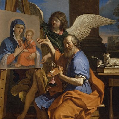 Saint Luc peignant la Vierge - le Guerchin