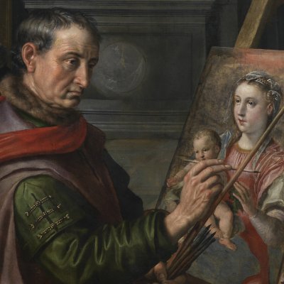 Saint Luc peignant la Vierge - Marten de Vos