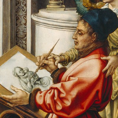 Saint Luc peignant l’apparition de la Vierge (version de Vienne) - Jan Gossaert