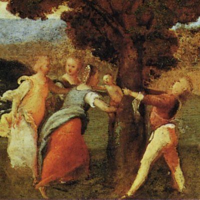 La naissance d’Adonis (détail d’un cassone) - attribué à Titien