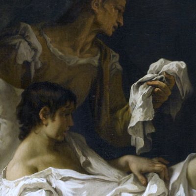 Saint Antoine de Padoue guérit un jeune homme qui s’était amputé le pied - S Ricci