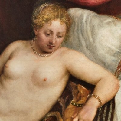 Vénus avec un organiste et un petit chien - Titien