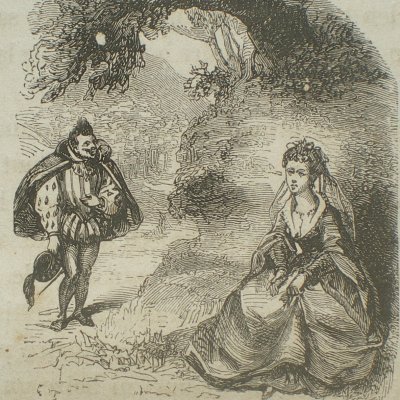 Riquet à la houppe. Riquet aborde la belle stupide (Contes des fées, Garnier, 1872)