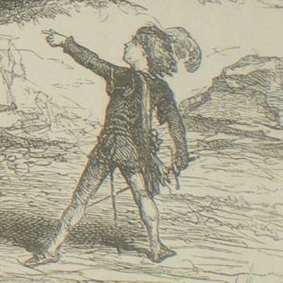 La belle aux cheveux d’or. Avenant combat le géant (Contes des fées, Garnier, 1872)