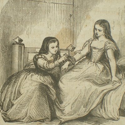 La Biche au bois. Giroflée soigne sa maîtresse (Contes des fées, Garnier, 1872)