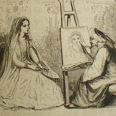 Fleur d’épine. Tarare fait le portrait de Luisante (Contes des fées, Garnier, 1872)