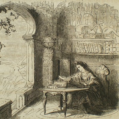 Fleur d’épine. Serène à l’étude (Contes des fées, Garnier, 1872)