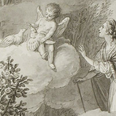 Le Pigeon et la Colombe (Dessins pour le Cabinet des Fées) - Marillier