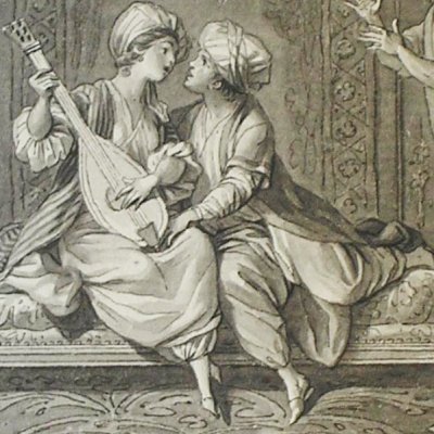 Les Mille et une nuits. Histoire d'Aboulhassan Ali Ebn Becar (Dessins pour le Cabinet des Fées) - Marillier