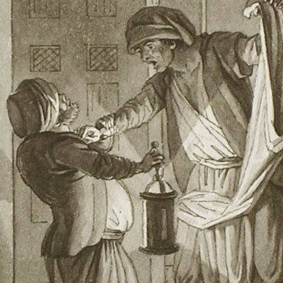 1001 quarts d'heure. Trois Bossus (Drawings for the Cabinet des Fées) - Marillier
