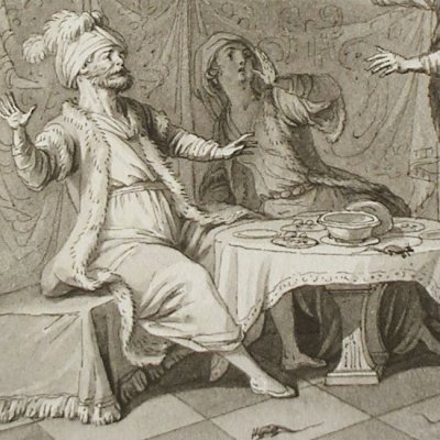 1001 quarts d’heure. Nerouz & Munaz (Dess. pour le Cabinet des Fées) - Marillier