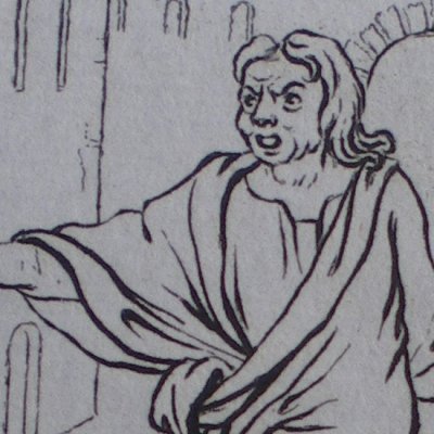 Prologue de l’Andrienne (Térence, trad. Dacier, 1717) - Picart