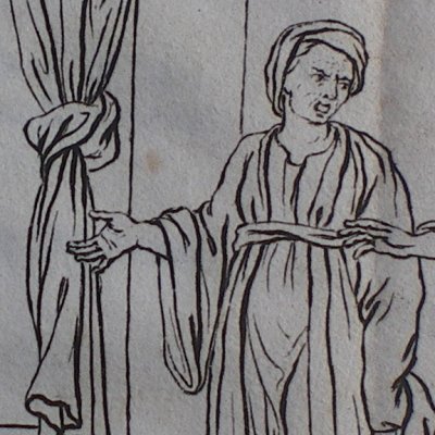 L’Andrienne, acte III, scène 1 (Térence, trad. Dacier, 1717) - Picart