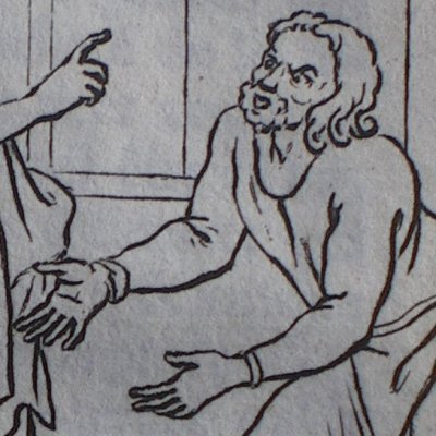 L’Andrienne, acte IV, scène 1 (Térence, trad. Dacier, 1717) - Picart