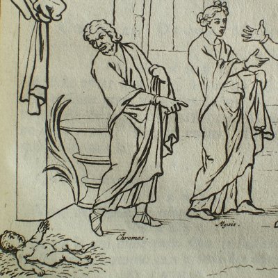 L’Andrienne, acte IV, scène 4 (Térence, trad. Dacier, 1717) - Picart