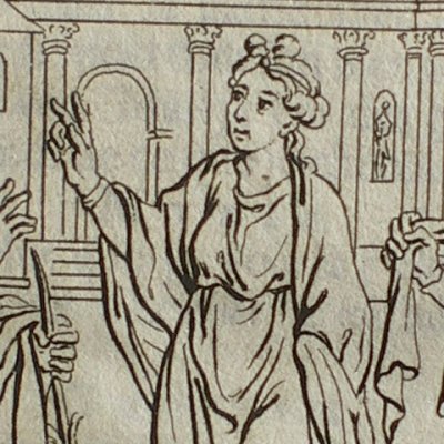 L’Andrienne, acte IV, scène 7 (Térence, trad. Dacier, 1717) - Picart