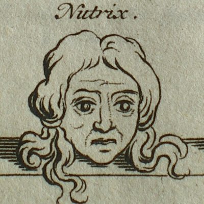 Masques de l’Heautontimorumenos (Térence, trad. Dacier, 1717, T2) - Picart