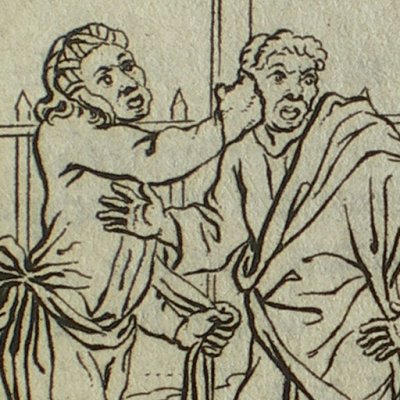 Les Adelphes, acte II, scène 1 (Térence, trad. Dacier, 1717, T2) - Picart