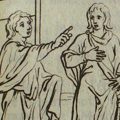 Les Adelphes, acte II, scène 5 (Térence, trad. Dacier, 1717, T2) - Picart
