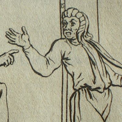 Les Adelphes, acte IV, scène 9 (Térence, trad. Dacier, 1717, T2) - Picart