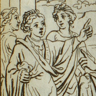 Hécyre, acte IV, scène 5 (Térence, trad. Dacier, 1717, T3) - Picart