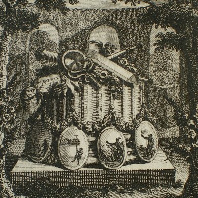 Frontispice. Monument allégorique (Voyages de Gulliver, 1797)