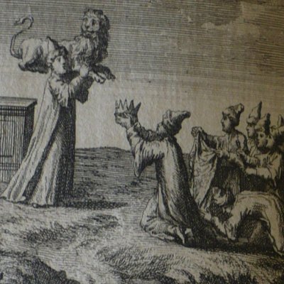 Les deux voyageurs. Conte (Contes & fables ind. Bidpaï & Lokman, 1724)