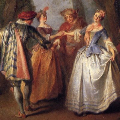 Quadrille devant une tonnelle - Lancret