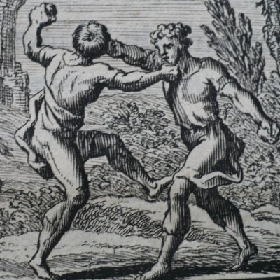 Les voleurs et l’âne (Fables de La Fontaine, Barbin, 1668) - Chauveau