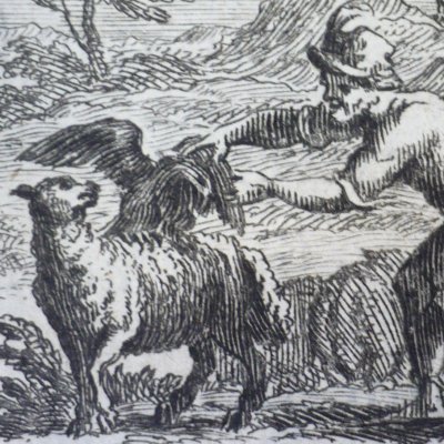 Le corbeau voulant imiter l’aigle (F. de La Fontaine, Barbin, 1668) - Chauveau