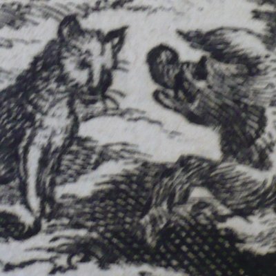 L’aigle, la laie et la chatte (Fables de La Fontaine, Barbin, 1668) - Chauveau