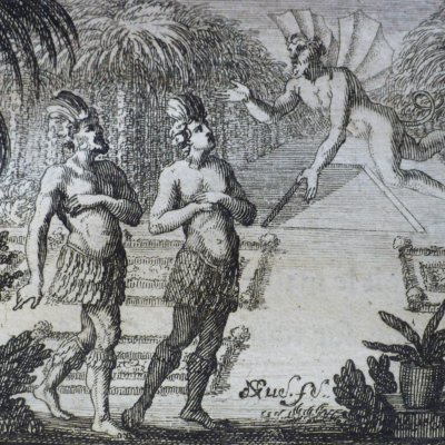 Les souhaits (Fables de La Fontaine, 1678, 3eP) - atelier de Chauveau