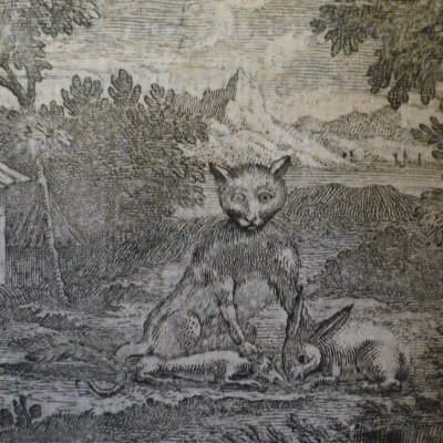 The cat, the weasel & the little rabbit (F de La Fontaine, 1678, 3eP) - at Chauveau