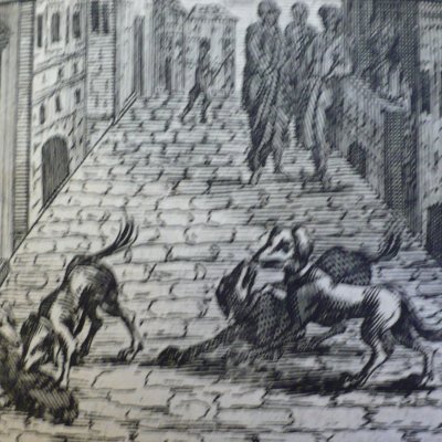 Le chien qui porte à son cou... (Fables de La Fontaine, 1678, 3eP) - at. Chauveau