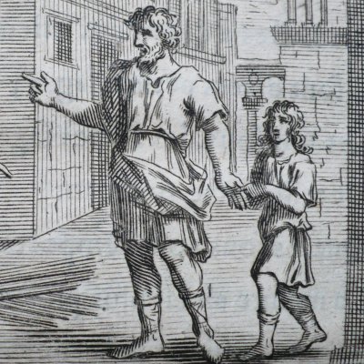 Le dépositaire infidèle (Fables de La Fontaine, 1679, 4eP) - Chauveau workshop