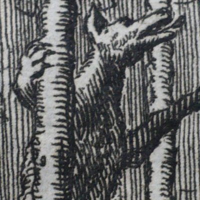 The Fox and the Grapes (Fables de La Fontaine, Barbin, 1668) - Chauveau