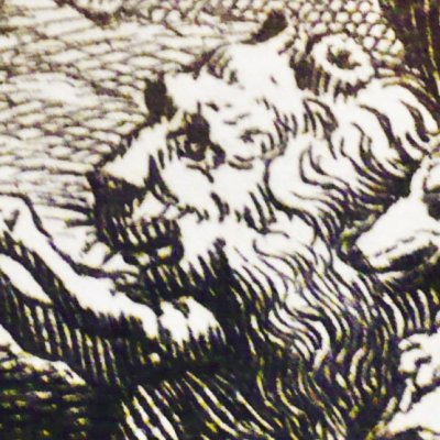 Le lion devenu vieux (Fables de La Fontaine, Barbin, 1668) - Chauveau