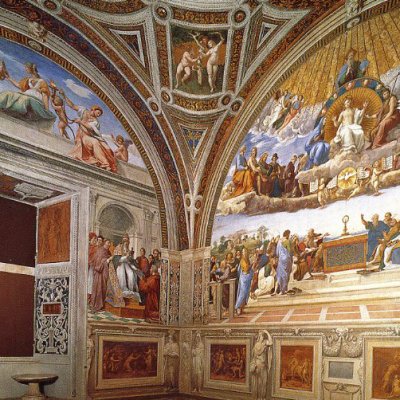 Chambre de la Signature, Parois de la Justice et du Saint Sacrement - Raphaël