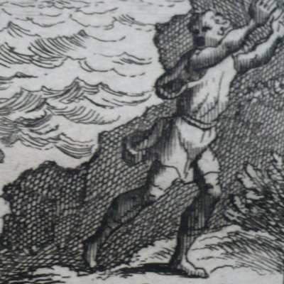 Le chameau & les bâtons flottants (F. de La Fontaine, Barbin, 1668) - Chauveau