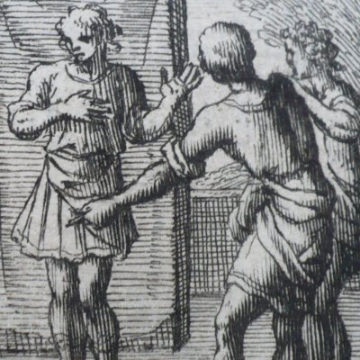 Le vieillard et ses enfants (Fables de La Fontaine, Barbin, 1668) - Chauveau