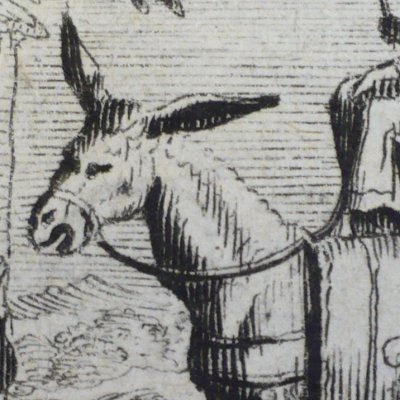 L’âne portant des reliques (Fables de La Fontaine, Barbin, 1668) - Chauveau