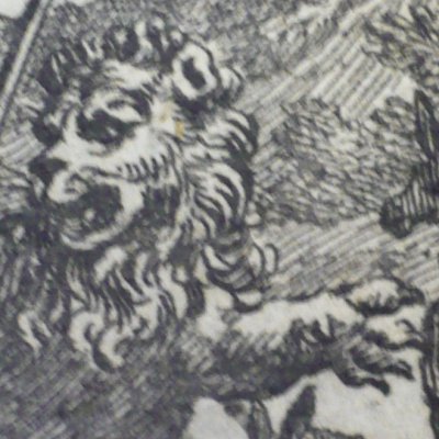 Le lion s'en allant en guerre (Fables de La Fontaine, Barbin, 1668) - Chauveau