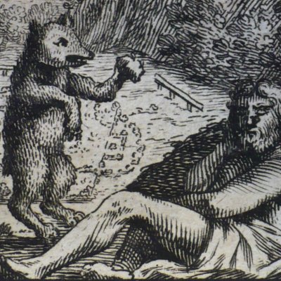 L’ours et l’amateur des jardins (Fables de La Fontaine, 1678, 3eP) - Chauveau