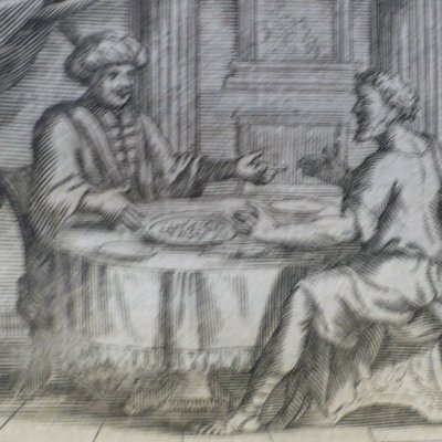 Le bassa et le marchand (Fables de La Fontaine, 1678, 3eP) - Chauveau